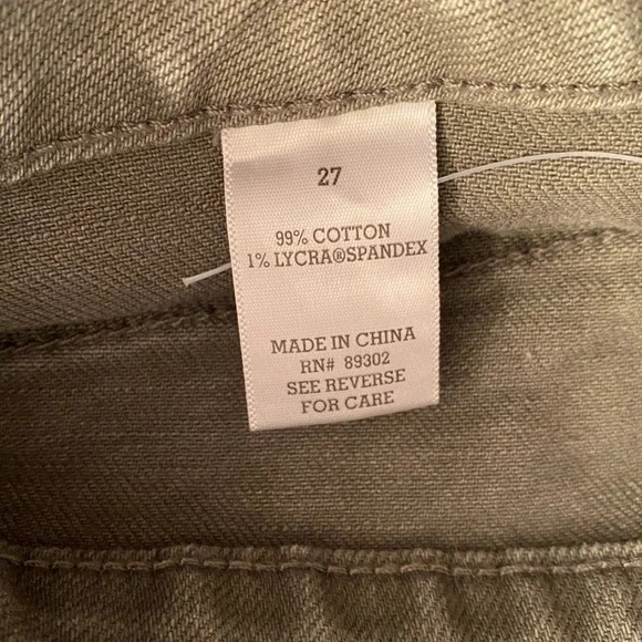 Altar’d State Echo Front Patch Pocket Bootcut Flare Jeans in Green Gray - Picture 6 of 8